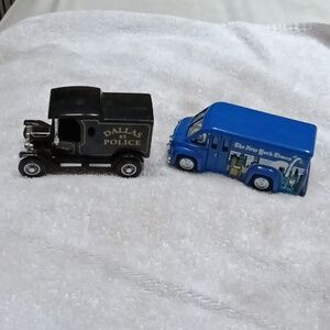 Blue and Black Die-Cast Toy Vans for Vehicle Enthusiasts